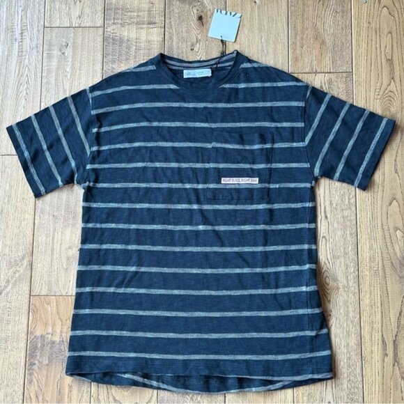 Kids Striped Short Sleeve Shirt size 11-12 NWT